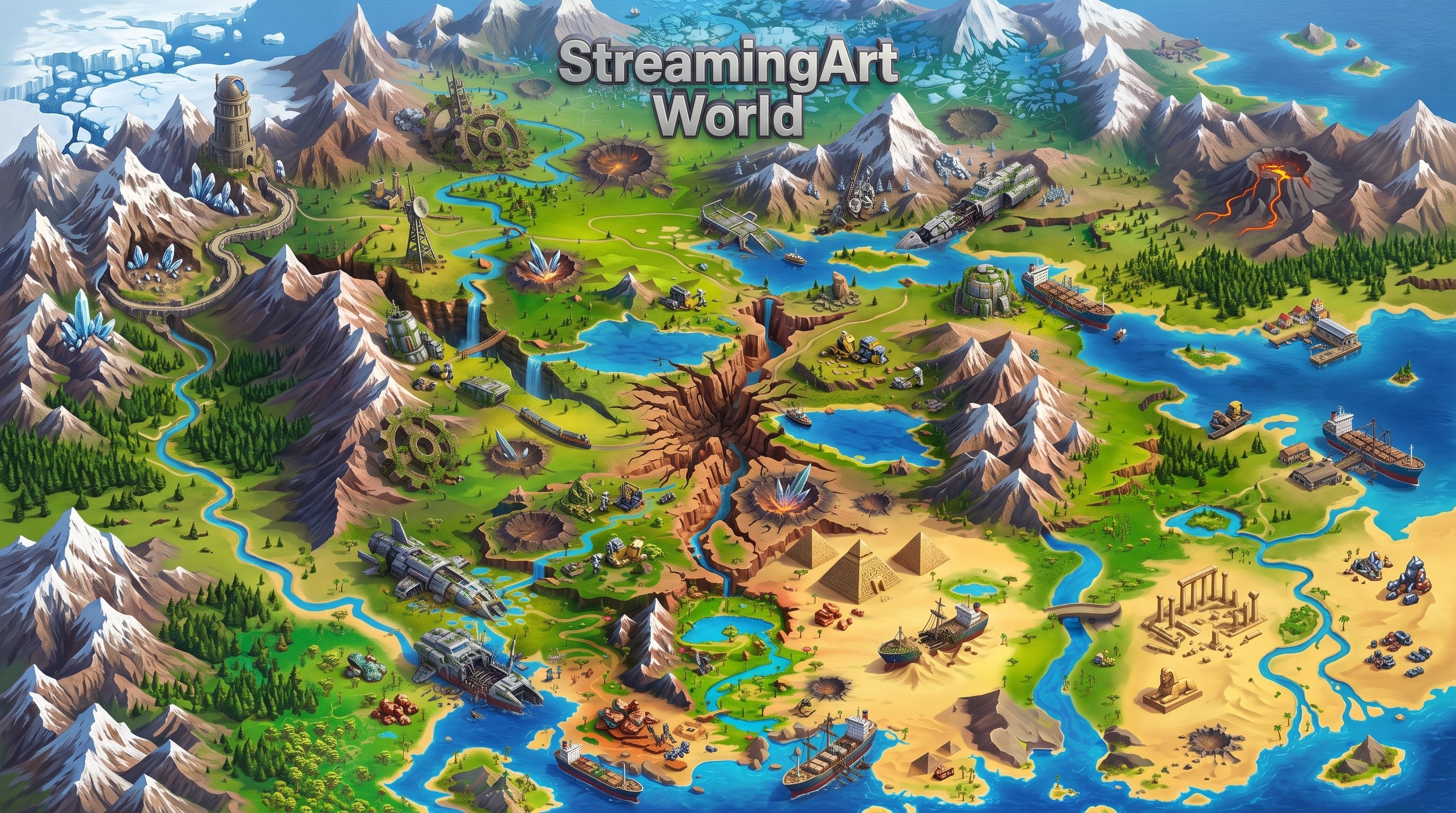 StreamingArt World Map